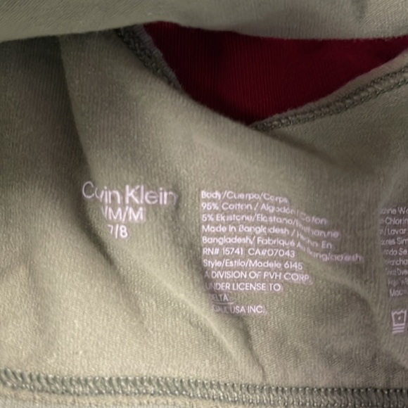 Calvin Klein Bralette Set - Green, Red, Cream - Picture 3 of 6